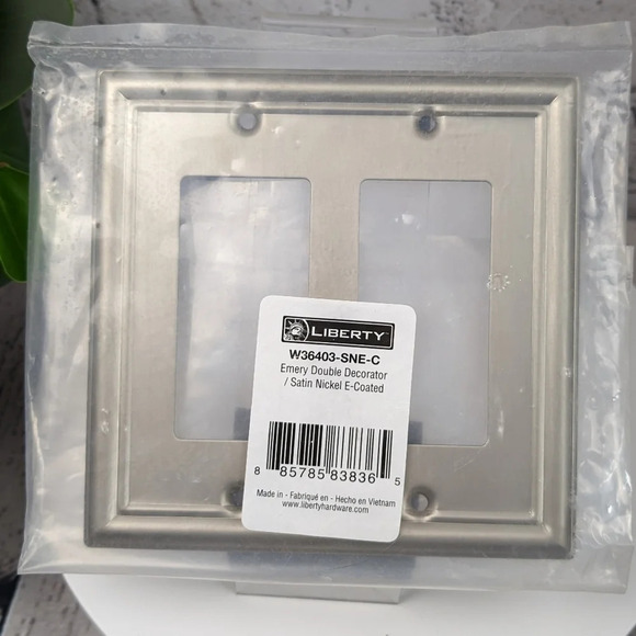 Liberty Hampton Bay brushed nickel decorative switch plate - Picture 2 of 2